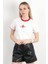 Kadın Bisiklet Yaka Kuş Nakışlı T-Shirt Beyaz - 925053 2