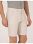 Erkek Taş Slim Fit Keten Karışımlı Beli Lastikli Bermuda Şort 50264863-VR049 6