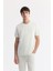 Erkek Ekru Bisiklet Yaka Baskılı Bi Stretch Interlok T-shirt A51y1131 1