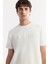 Erkek Ekru Bisiklet Yaka Baskılı Bi Stretch Interlok T-shirt A51y1131 2