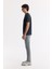 Erkek Gri Eskitme Yıkamalı Pamuklu Elastan Berlin Slim Fit Jean Pantolon A51Y3517 4