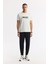 Erkek Ekru Bisiklet Yaka Baskılı Bi Stretch Interlok T-shirt A51y1166 5