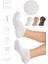 Bambu Kadın Kaydırmaz Beyaz Taban Silikon Baskı Pilates Yoga Fitness Dans Aktivite Patik Çorabı 3'lü 1
