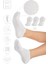 Bambu Kadın Kaydırmaz Beyaz Taban Silikon Baskı Pilates Yoga Fitness Dans Aktivite Patik Çorabı 3'lü 1