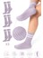 Bambu Kadın Kaydırmaz Taban Silikon Baskı Pilates Yoga Fitness Dans Aktivite Tenis Çorabı 3'lü Paket 1