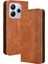 Xiaomi Redmi Note 14 Deri Cüzdan Standı Retro Doku Telefon Kapağı (Yurt Dışından) 1