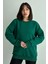 Kadın Bisiklet Yaka Oversize Sweatshirt 1