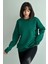 Kadın Bisiklet Yaka Oversize Sweatshirt 2