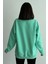 Kadın Bisiklet Yaka Oversize Sweatshirt 4