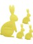 4pcs Paskalya Tavşanı Eden Çatal Torbalar Torbalar Gümüş Eş Torbalar Sarı (Yurt Dışından) 2