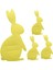 4pcs Paskalya Tavşanı Eden Çatal Torbalar Torbalar Gümüş Eş Torbalar Sarı (Yurt Dışından) 5
