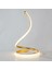 LED Spiral Masa Lambası Ev Oturma Odası Yatak Odası Dekorasyon Aydınlatma Altın (Yurt Dışından) 1