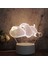 Yaratıcı 3D Üç Renkli LED Dekoratif Gece Lambası Beyaz (Yurt Dışından) 1