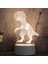 3D Üç Renkli LED Dekoratif Gece Lambası Dinozor Beyaz (Yurt Dışından) 1