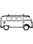 Deco Minivan Metal Tablo - Siyah - 68X29 cm 1