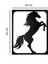 Deco Horse Metal Tablo - Siyah - 45X55 cm 4