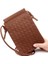 Moda Cep Telefonu Çantası Dokuma Doku Mini Omuz Crossbody Çantası Gündelik Değişim Depolama Çantası Kadın (Yurt Dışından) 2