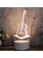 3D Tricolor LED Dekoratif Gece Lambası Gitar Beyaz (Yurt Dışından) 1