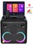 Partybox Break X2 600W Karaoke Bluetooth Hoparlör Seti, 10.1" Dahili Tablet, 2 Kablosuz Gizlenebilir Otomatik Şarjlı Mikrofon, Rgb Işıklı Taşınabilir Ses Bombası Siyah 1