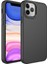 Apple iPhone 12 Pro Max Uyumlu Metal Çerçeve ve Buton Tasarımlı Silikon Luna Kapak-Siyah 1