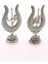 2'li Gümüş Allah Muhammed Lale Lafız Orta Boy Biblo 22 cm -02 3
