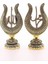 2'li Gold Allah Muhammed Lale Lafız Orta Boy Biblo 22 cm 1