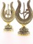 2'li Gold Allah Muhammed Lale Lafız Orta Boy Biblo 22 cm 2