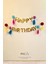 Petekli Püsküllü Gold Happy Birthday Banner Süs Seti Doğum Günü Duvar Süsü 1