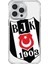 Apple iPhone 13 Pro Beşiktaş Büyük Logo Şeffaf Telefon Kılıfı 1