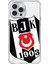 Apple iPhone 13 Pro Max Beşiktaş Büyük Logo Şeffaf Telefon Kılıfı 1