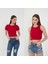 2'li Adet Fitilli Kısa Kol ve Askılı Body Crop Bluz Seti 1