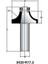 Elmas Uçlu Rulmanlı Radüs El Freze Bıçağı 33X10X57 430-R10 12 mm 3