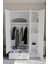 Ygdecor 3 Kapaklı Çekmeceli Elbise Dolabı Elbise Dolabı Gardrop Kıyafet Dolabı Raflı Elbise Dolabı 3