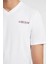 Guess Erkek Slim Fit Beyaz Kısa Kollu Tişört 5