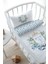 Anne Yanı Beşik Nevresim Takımı (60X100) - Blue Royal Series - T Harfi 2