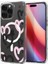 iPhone 16 Pro Kılıf Ultra Hybrid MagFit MagSafe özellikli Hearts Black Pink - ACS08275 2