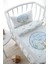 Anne Yanı Beşik Nevresim Takımı (60X100) - For Baby Serisi - Mavi Sallanan At 3