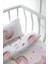 Anne Yanı Beşik Nevresim Takımı (60X100) - For Baby Serisi - Pembe Zeminli Kuğu 5