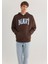Mavi Logo Baskılı Kapüşonlu Kahverengi Sweatshirt 067149-88067 7