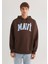 Mavi Logo Baskılı Kapüşonlu Kahverengi Sweatshirt 067149-88067 10