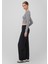 Uzun Kollu Çizgili Crop Basic Tişört 1613041-85586 2
