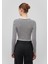 Uzun Kollu Çizgili Crop Basic Tişört 1613041-85586 4