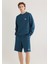 Mavi Logo Baskılı Mavi Sweatshirt 0S10335-70764 1