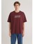 Mavi Baskılı Bordo Tişört 0611827-70396 4