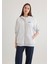 Logo Baskılı Fermuarlı Gri Sweatshirt 1S10246-88468 2