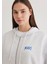 Logo Baskılı Fermuarlı Gri Sweatshirt 1S10246-88468 5