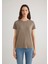 Lux Touch TENCEL TM Kahverengi Modal Tişört 1612693-83866 4