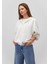 Yarı Fermuarlı Kapüşonlu Beyaz Sweatshirt 1S10248-80194 2
