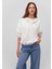 Yarı Fermuarlı Kapüşonlu Beyaz Sweatshirt 1S10248-80194 3