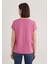 Kadın V Yaka Pembe Basic Tişört 167714-70955 5